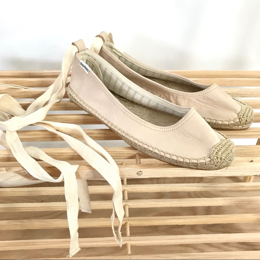 NEW Soludos Sweet Leather Ballet Espadrilles 8